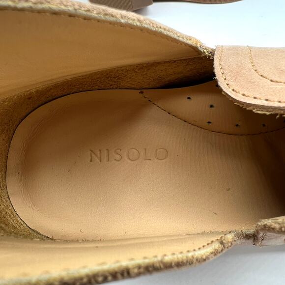 NISOLO Mia Everyday Ankle Bootie Womens 9 Tan Almond Leather Split Shaft Heeled - Picture 9 of 16